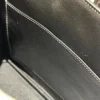 Hermes White & Black Ostrich Birkin 25CM Clover Stamp Brush Silver Hardware