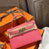 Canada Toronto Hermes 8W Rose Azalee Mini Kelly 19CM Epsom Leather Gold Hardware