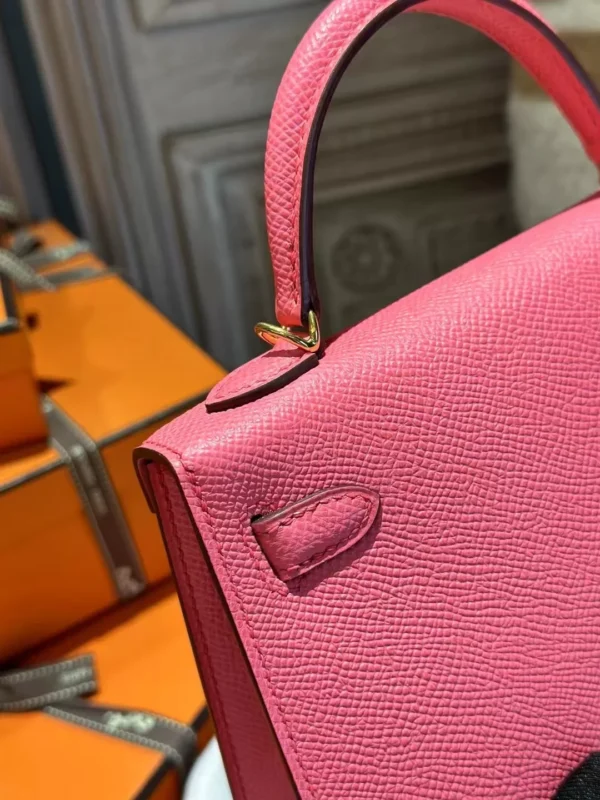 Canada Toronto Hermes 8W Rose Azalee Mini Kelly 19CM Epsom Leather Gold Hardware