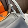 Hermes Mini Lindy Touch 20CM Swift 0L Gris Meyer / Matte Crocodile 80 Gris Pearl Silver Hardware