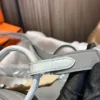 Hermes Mini Lindy Touch 20CM Swift 0L Gris Meyer / Matte Crocodile 80 Gris Pearl Silver Hardware