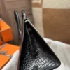 Hermes Matte Crocodile Birkin 25CM Sellier 89 Noir Silver Hardware