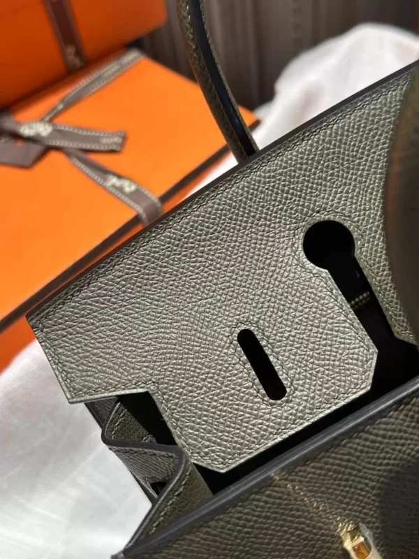 Taiwan Hermes C6 Vert De Gris Epsom Leather Birkin Sellier 25CM Gold Hardware