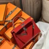 Hermes Boutique Box Leather Mini Kelly 19CM B5 Ruby Gold Hardware