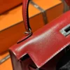 Hermes Boutique Box Leather Mini Kelly 19CM B5 Ruby Gold Hardware