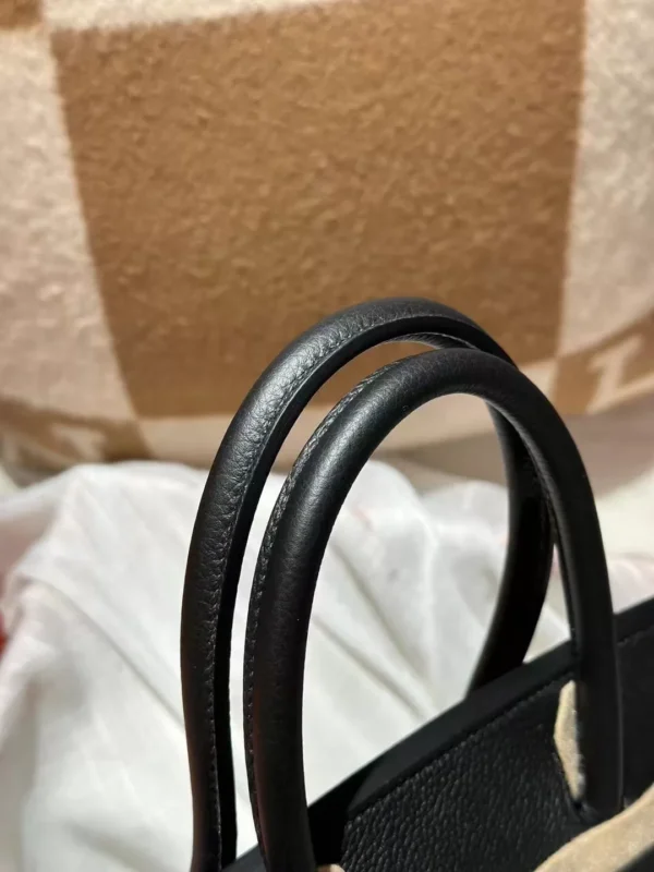 Handmade Hermes 89 Noir Birkin 30CM Togo Leather Silver Hardware