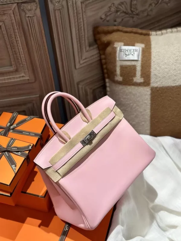 Hermes Shop Birkin 25CM 3Q Rose Sakura Swift Leather Silver Hardware