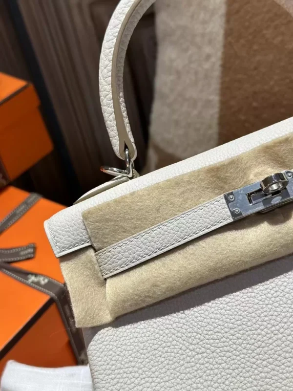 UK London Hermes 8L Beton Togo Leather Kelly 25CM Silver Hardware