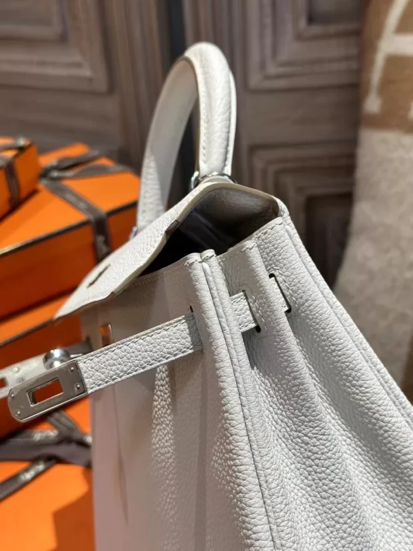 UK London Hermes 8L Beton Togo Leather Kelly 25CM Silver Hardware