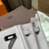 Full Handmade Hermes Swift Leather Kelly 25CM 09 Mauve Pale Silver Hardware