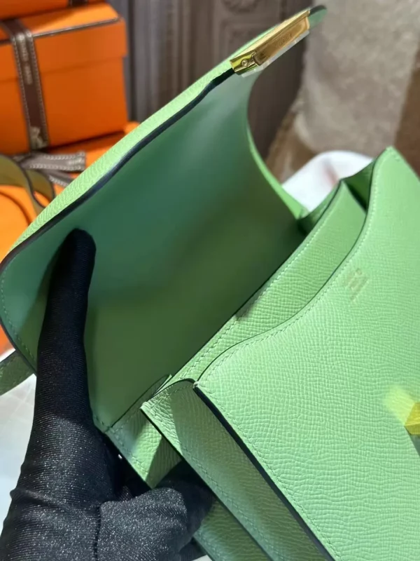 USA Los Angeles Hermes Epsom 3I Criquet Constance 19CM Three Colors Buckle