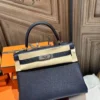 Canada Ottawa Togo Leather 2Z Blue Nuit Kelly 28CM Silver Hardware