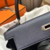 Canada Ottawa Togo Leather 2Z Blue Nuit Kelly 28CM Silver Hardware