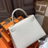 Handmade Kelly Sellier 28CM Epsom Leather 10 Craie Gold Hardware