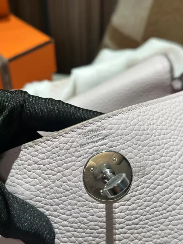 New Arrival 09 Mauve Pale Lindy Bag 26CM TC Leather Silver Hardware