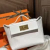 Hot Sale 01 Blanc Evercolor Kelly 2424 Mini 21CM Gold Hardware