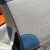 Hermes Birkin 30CM Blue Jean Togo Leather / Canvas Silver Hardware