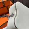 New Arrival Hermes Epsom Leather Della Mini 19CM 10 Craie Silver Hardware