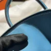 Handmade Hermes Bolide Mini 18CM Evercolor D2 Blue Jean Silver Hardware