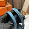 Handmade Hermes Bolide Mini 18CM Evercolor D2 Blue Jean Silver Hardware