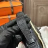 Full Handmade Hermes 89 Noir Kelly Pochette 22CM Matte Crocodile Silver Hardware