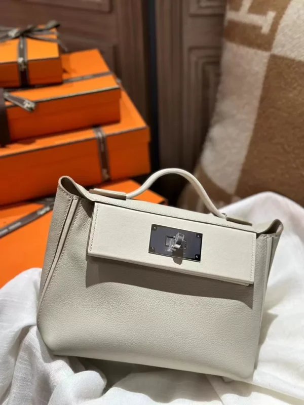 USA Los Angeles Hermes Kelly 2424 Mini Evercolor 8L Beton Silver Hardware