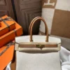 Handmade Hermes 10 Craie / 37 Gold Togo Leather Birkin 30CM Gold Hardware