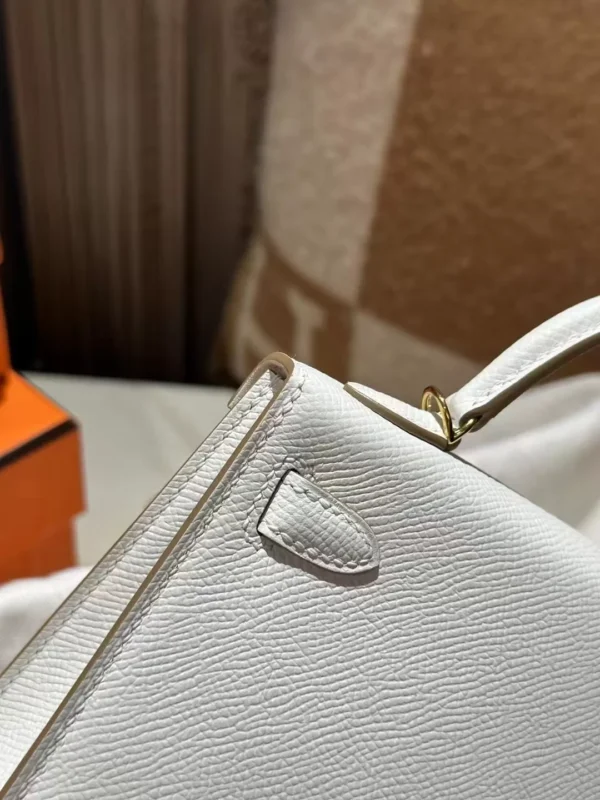 Taiwan Hermes Mini Kelly 19CM Epsom Leather M4 Gris Pale Gold Hardware