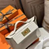 Mew Hermes Kelly 2424 Mini Touch 8L Beton Evercolor / Matte Crocodile Gold Hardware