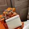 Special Order Hermes Verrou Mini 17CM 8L Beton Chevre / Matte Crocodile Silver Hardware