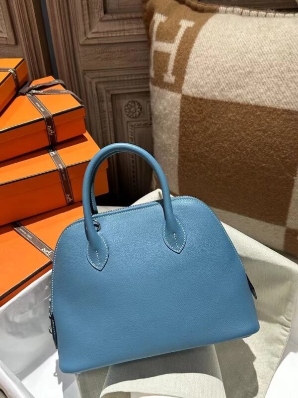 UAE Dubai Hermes Bolide 25CM Evercolor D2 Blue Jean Silver Hardware
