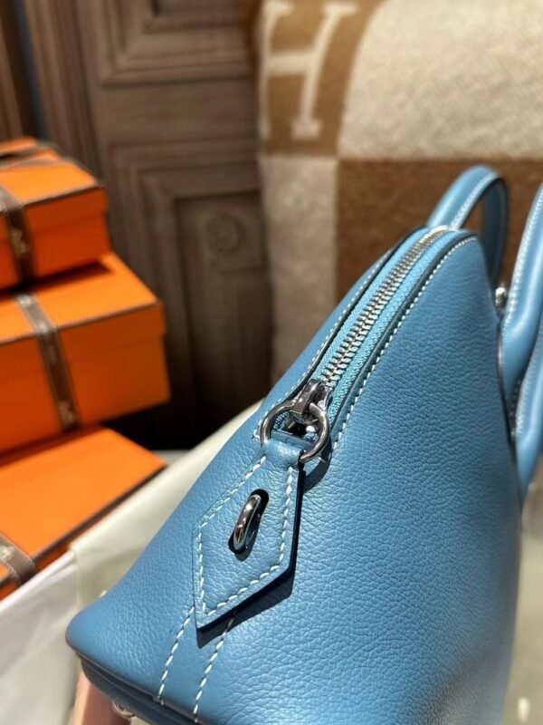 UAE Dubai Hermes Bolide 25CM Evercolor D2 Blue Jean Silver Hardware