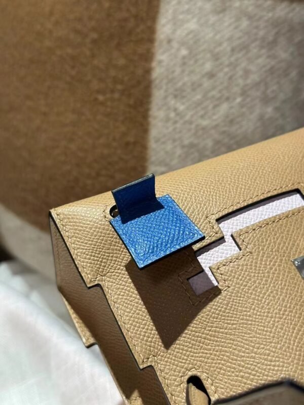 Russia Hermes Epsom Kelly Doll Picto 4B Biscuit / 0F Blue Frida/ 0E Rose Texas Silver Hardware