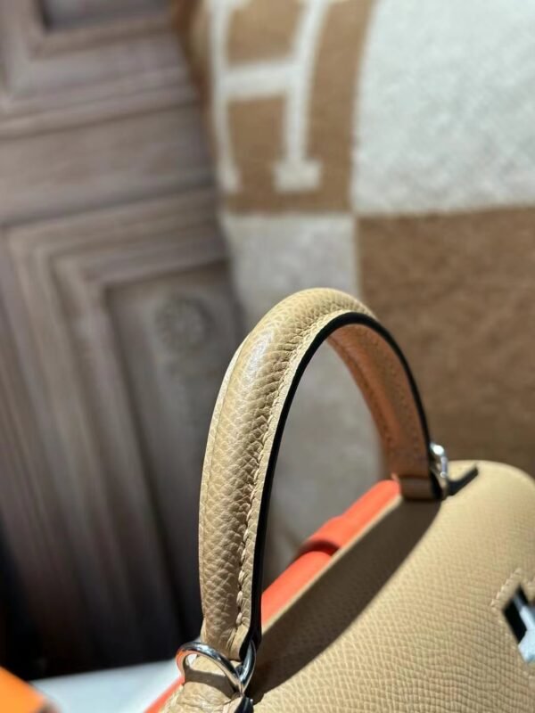Russia Hermes Epsom Kelly Doll Picto 4B Biscuit / 0F Blue Frida/ 0E Rose Texas Silver Hardware
