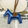 New 187 Factory Rodeo Bag Charms Nebula Lambskin Blue / Gold