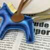 New 187 Factory Rodeo Bag Charms Nebula Lambskin Blue / Gold