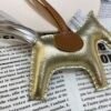 Australia Sydney 187 Factory Rodeo Bag Charm Gold / Silver Lambskin