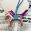 Saudi Arabia Riyadh 187 Factory Rodeo Bag Charm Lambskin Light Pink / Nebula Purple