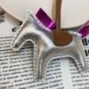 Full Handmade 187 Factory Rodeo Bag Charm Lambskin Silver / Nebula Rose