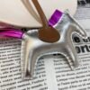 Full Handmade 187 Factory Rodeo Bag Charm Lambskin Silver / Nebula Rose