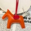 USA Los Angeles 187 Factory Lambskin Feu Orange / Craie B Rodeo Bag Charm