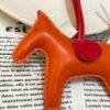 USA Los Angeles 187 Factory Lambskin Feu Orange / Craie B Rodeo Bag Charm