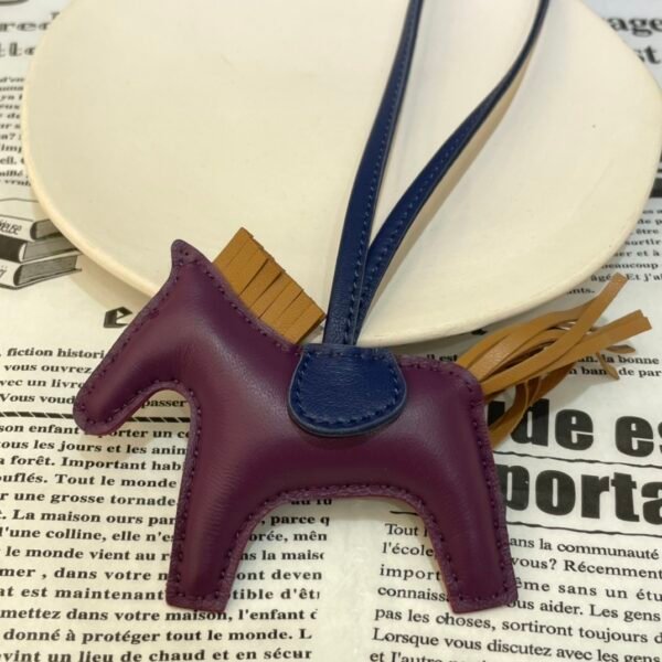 Handmade 187 Factory Rodeo Bag Charms Lambskin 167 Violet / Sesame