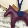 Handmade 187 Factory Rodeo Bag Charms Lambskin 167 Violet / Sesame