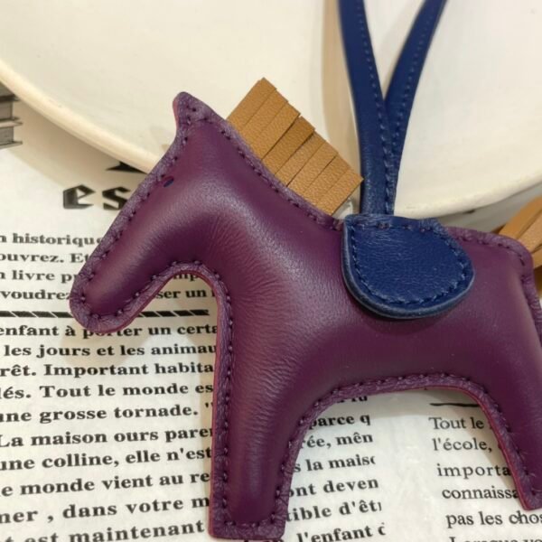Handmade 187 Factory Rodeo Bag Charms Lambskin 167 Violet / Sesame