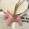 Full Handmade 187 Factory Rodeo Bag Charm Lambskin 166 Mauve Sylvestre / Craie / White Stitches