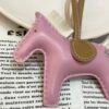 Full Handmade 187 Factory Rodeo Bag Charm Lambskin 166 Mauve Sylvestre / Craie / White Stitches