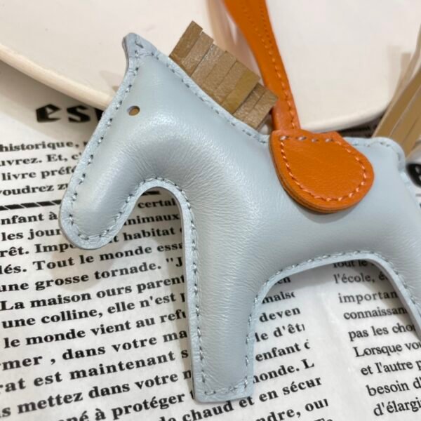 187 Factory Charm Price Lambskin Blue Brume / Chai Rodeo Bag Charms