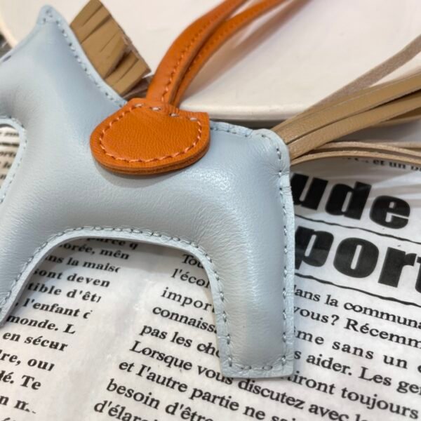 187 Factory Charm Price Lambskin Blue Brume / Chai Rodeo Bag Charms