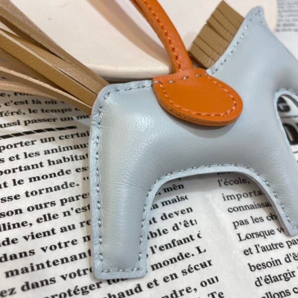 187 Factory Charm Price Lambskin Blue Brume / Chai Rodeo Bag Charms